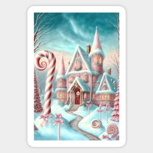 Christmas Fairytale Land with Candy Canes! Sticker